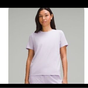 Lululemon Xl Organic Cotton Crewneck T-Shirt. Lilac Ether